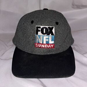 KC FOX NFL Sunday Adjustable Cap Hat Gray Black One Size NFL Football